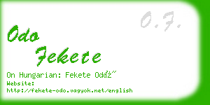 odo fekete business card